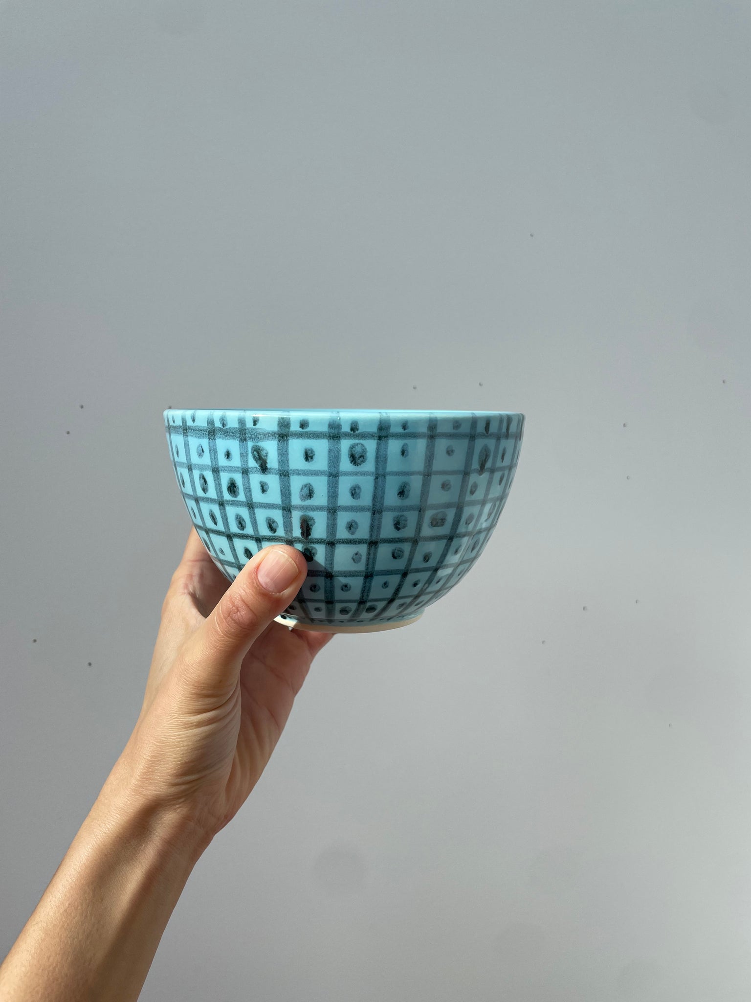 Sky Blue Net soup bowl