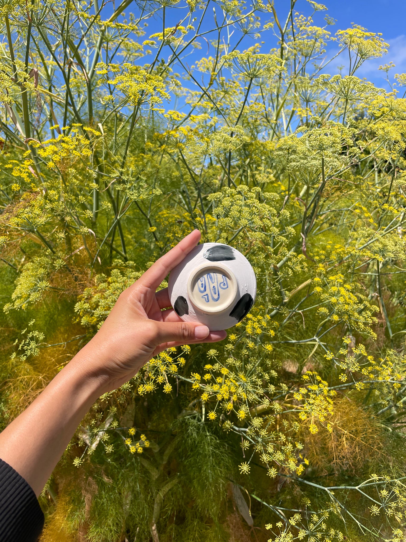 Black Splotchy Matte candleholder