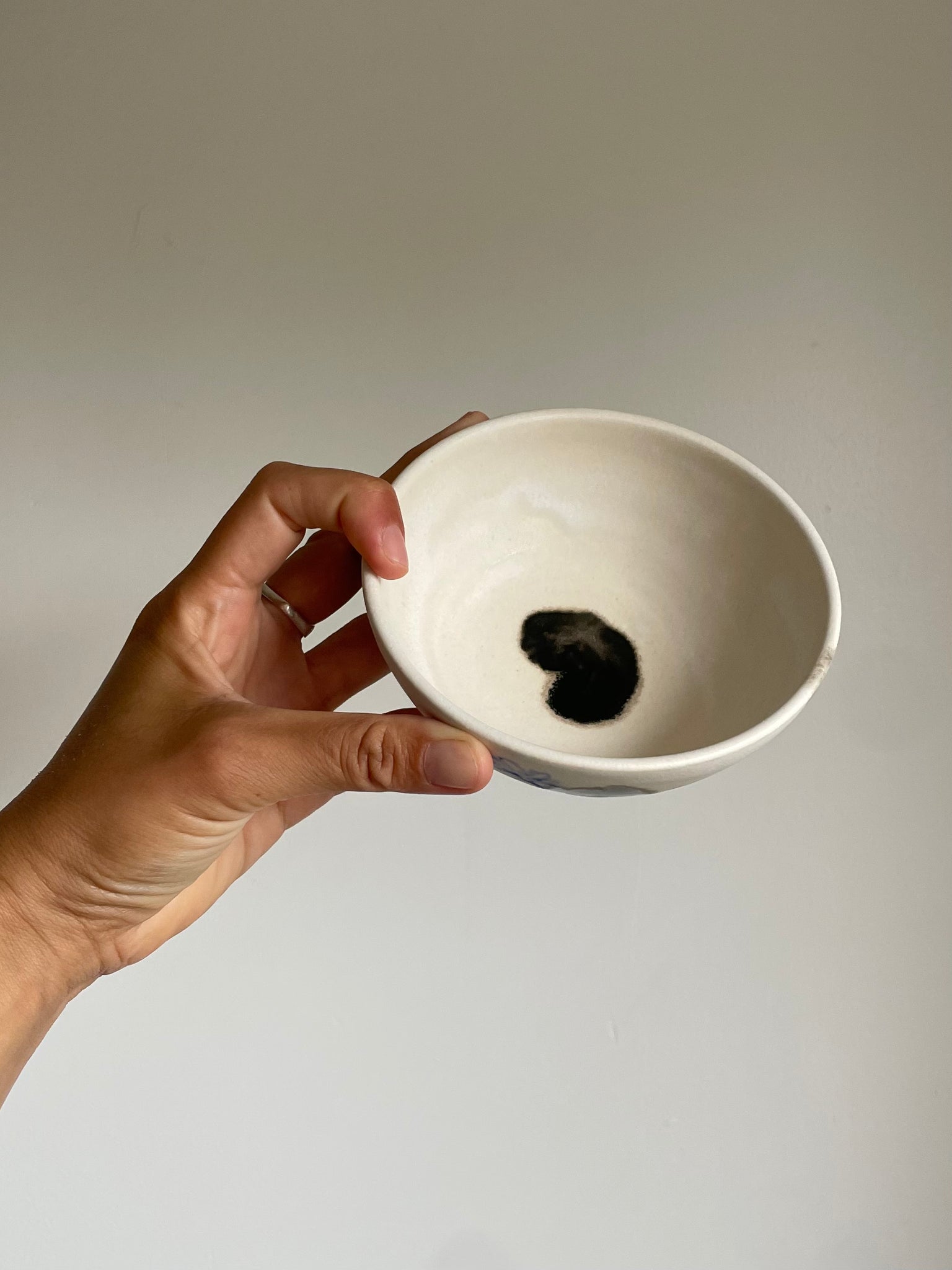 white matte flower small bowl