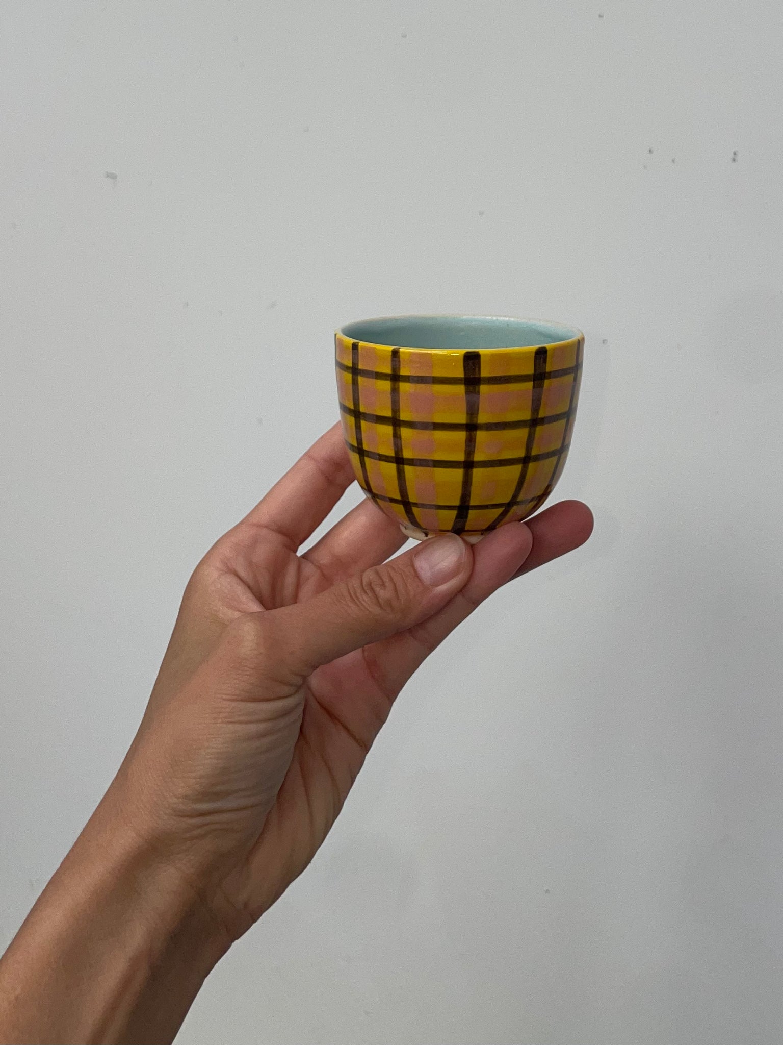 CUP Yellow plaid