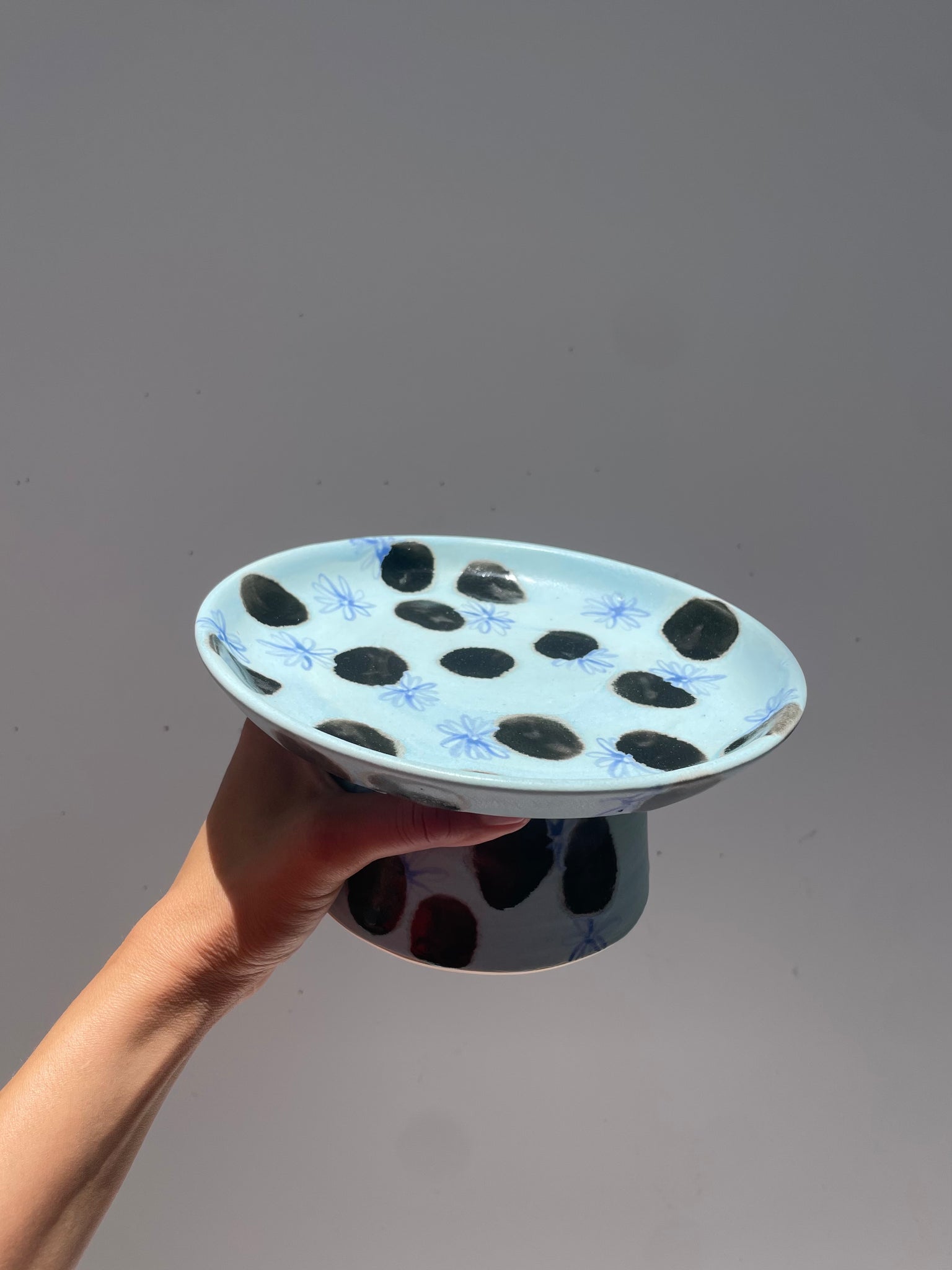 Blue polkadot stand 1