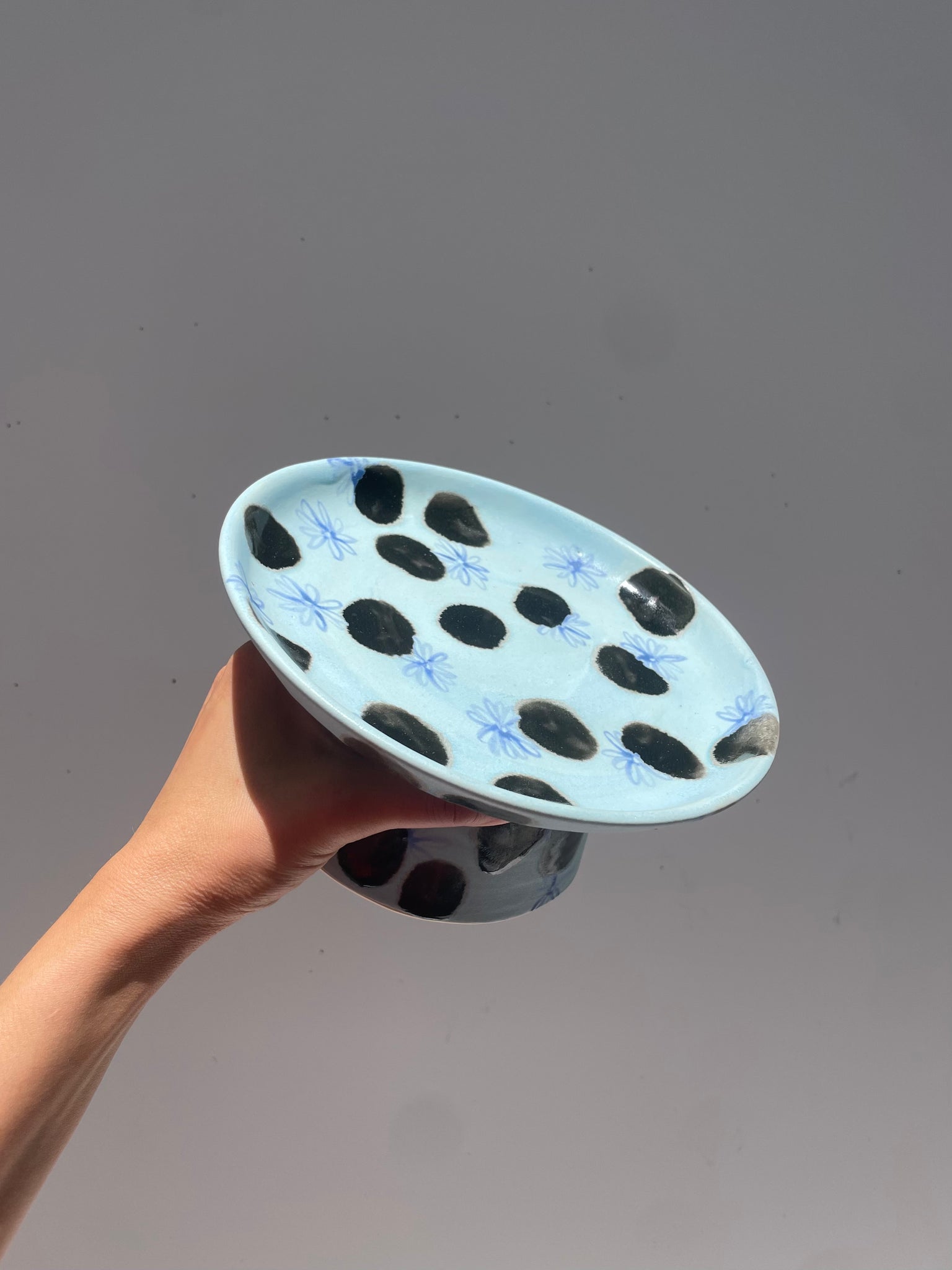 Blue polkadot stand 1