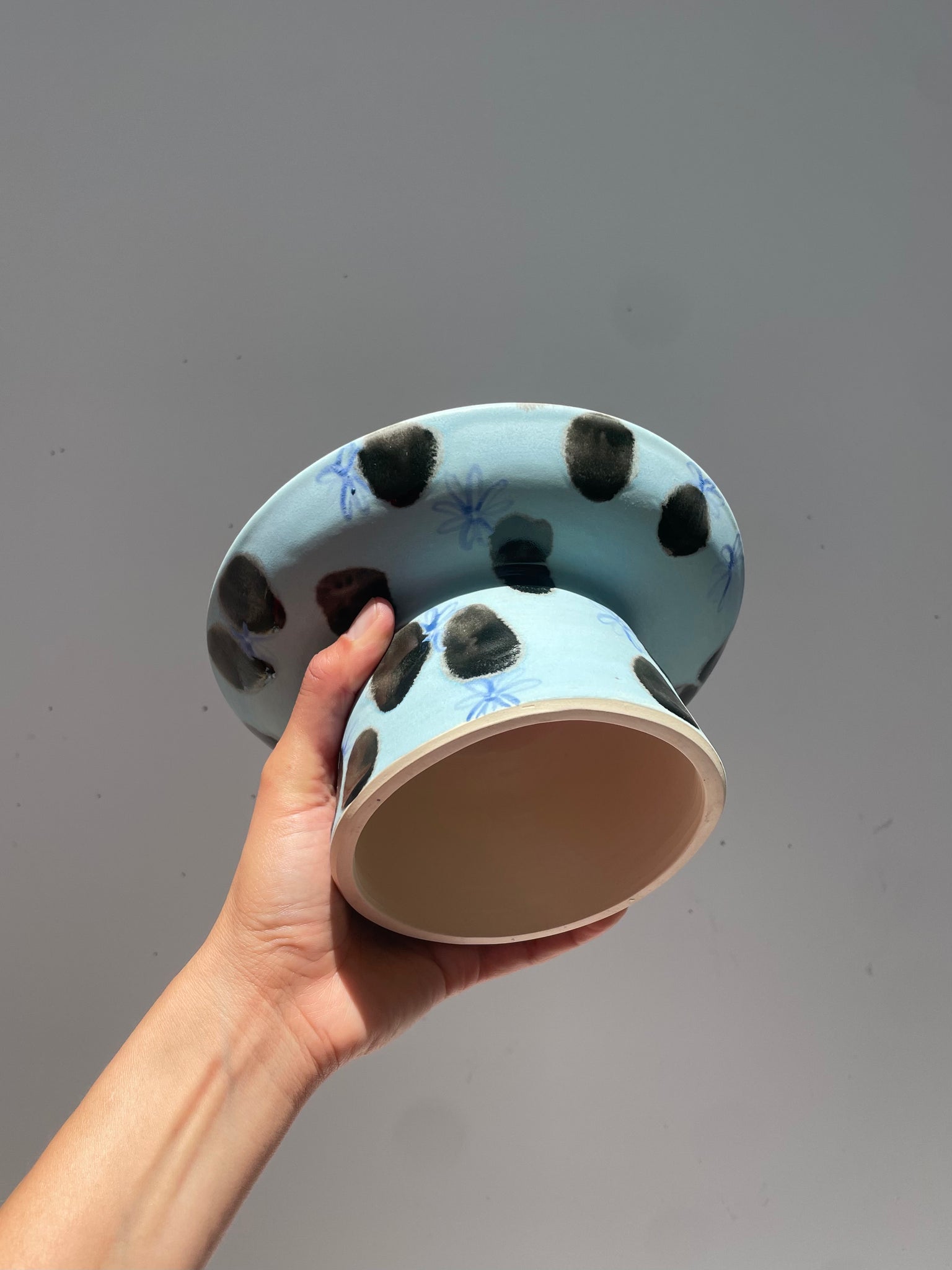 Blue polkadot stand 1