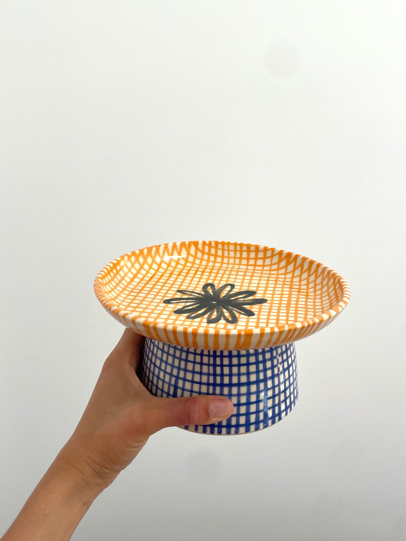 Orange black flower stand 7