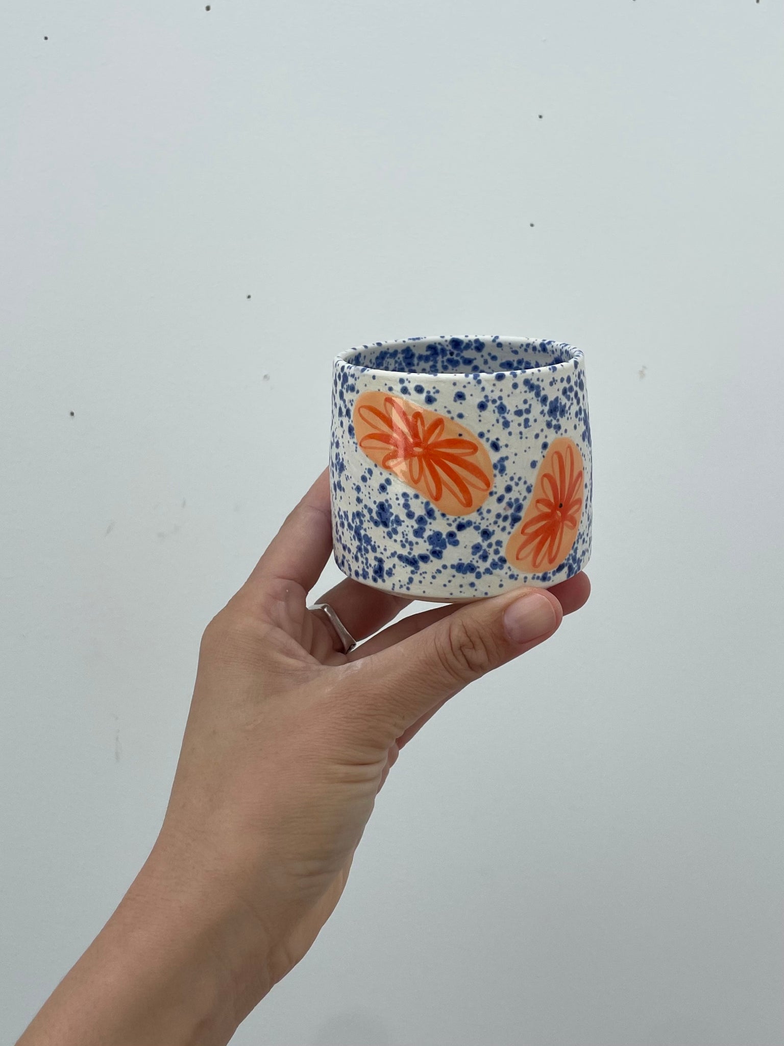 Speckled comet flower tumbler
