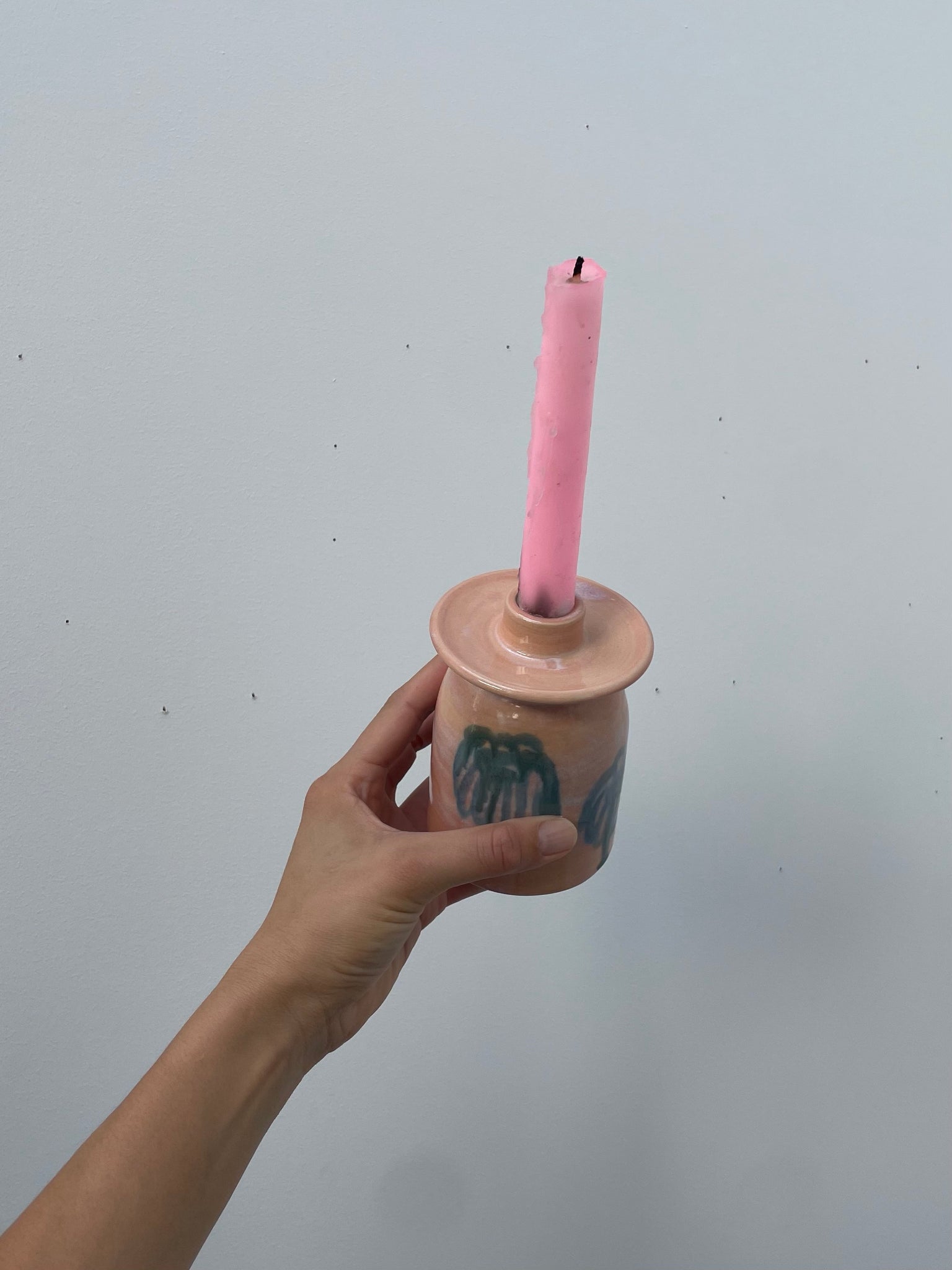 Dreamy Droopy Pink candleholder